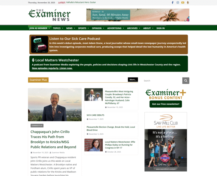 The Examiner News – Small News is Big News