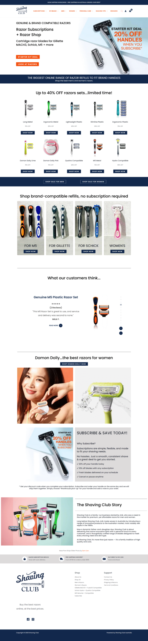 Australia’s Best Razor Kits & Refills – Shaving Club