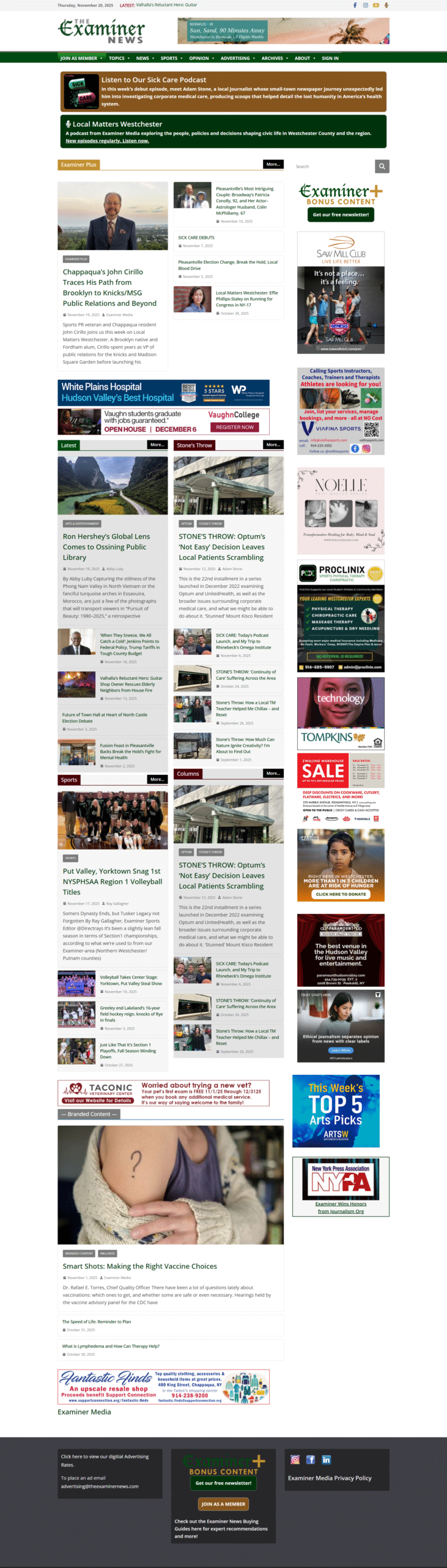 The Examiner News – Small News is Big News